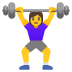 🏋️‍♀️ woman lifting weights display on Google